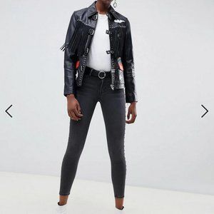 Muuba fringed western biker jacket